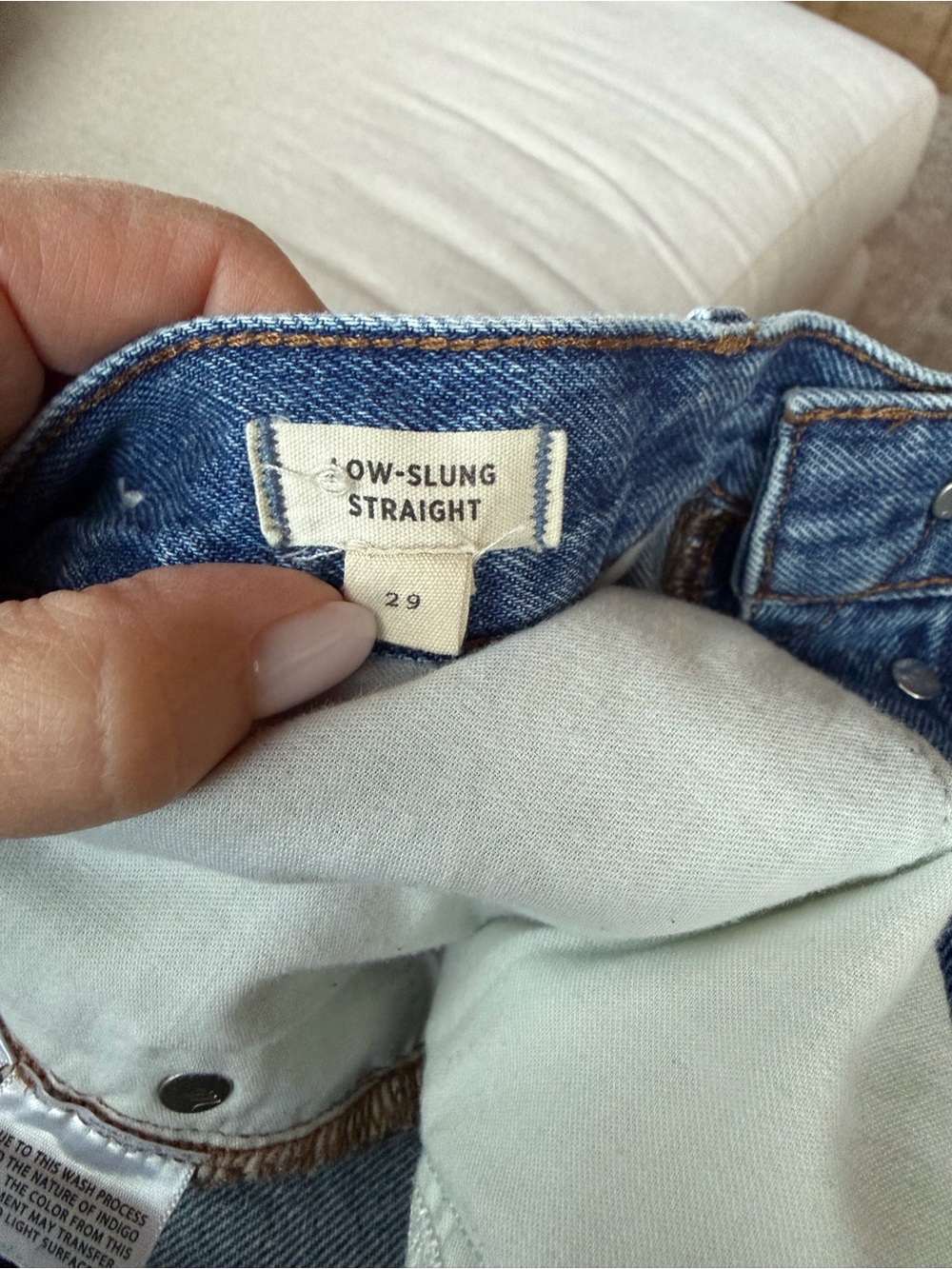 Madewell low slung Straight Leg Jeans in Medium Blue Wash 29 - Picture 4 of 12
